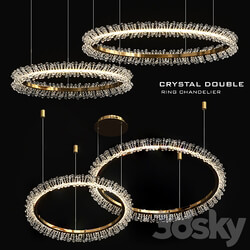 Pendant light Crystal double ring chandelier 