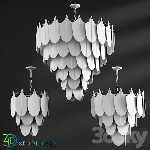 Chandelier pendant Abelia Chandelier Loft Concept Pendant light 3D Models