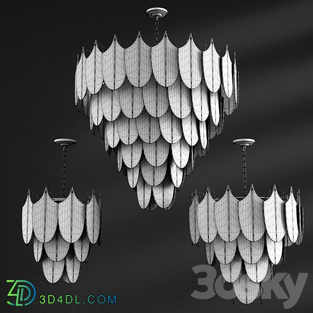 Chandelier pendant Abelia Chandelier Loft Concept Pendant light 3D Models