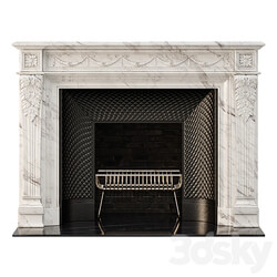 Marble french fireplace mantel 