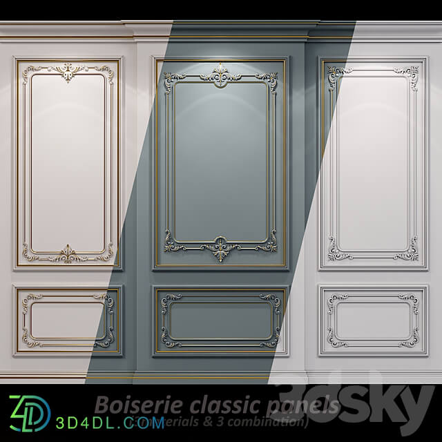 Wall molding 21. Boiserie classic panels