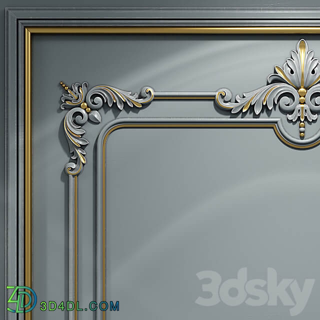 Wall molding 21. Boiserie classic panels