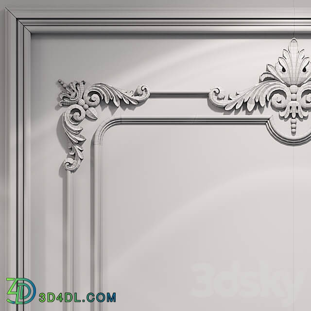 Wall molding 21. Boiserie classic panels