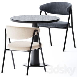 Table Chair Round table Gray 39 by Gervasoni 