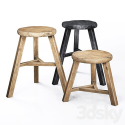 Wooden Accent Stool 01 