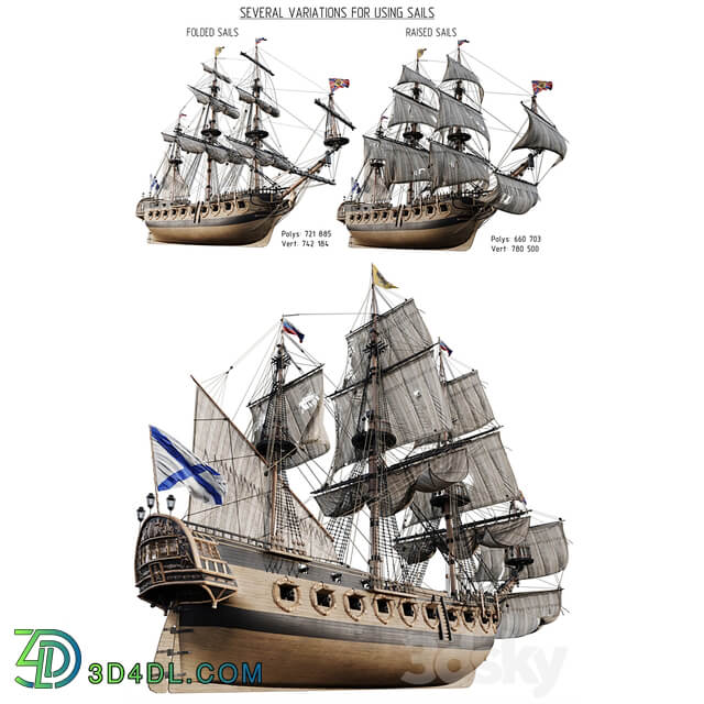 Sailing frigate Oliphant 1705