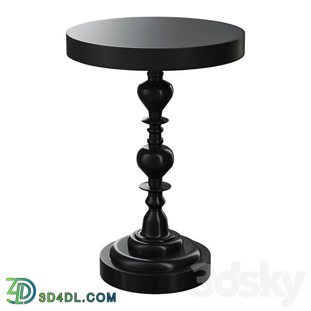 Shaine side table black metal 3D Models