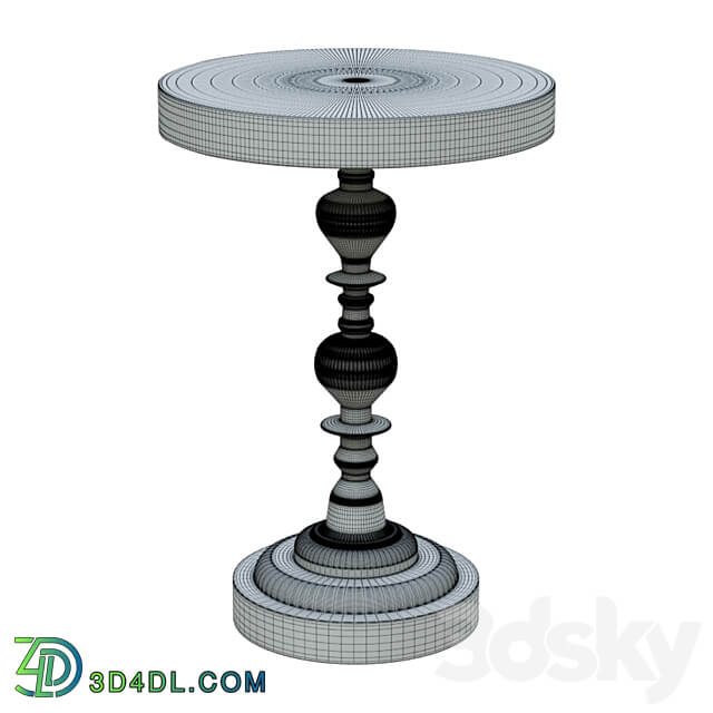 Shaine side table black metal 3D Models