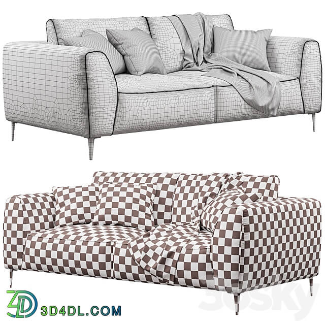 Chateau dAx Dudy 2 seat fabric sofa 