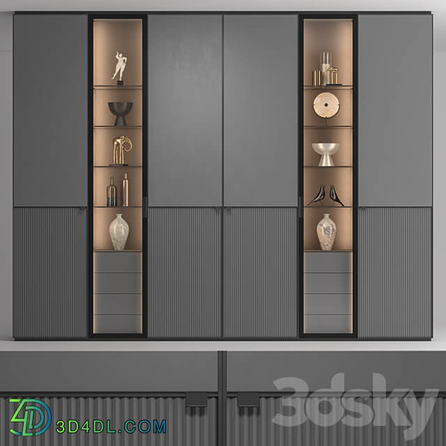 Wardrobe Display cabinets Rimadesio Modulor cabinet V2