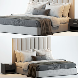 Bed RH Modena Vertical Channel Panel Fabric Platform Bed 