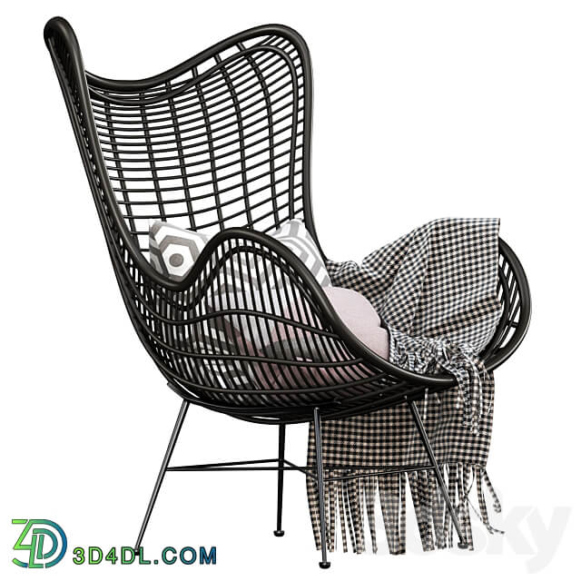 Hk living natural rattan egg chair