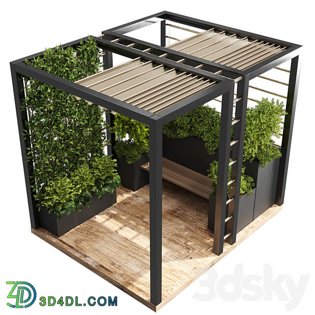 Other Landscape Furniture with Pergola and Roof garden 01