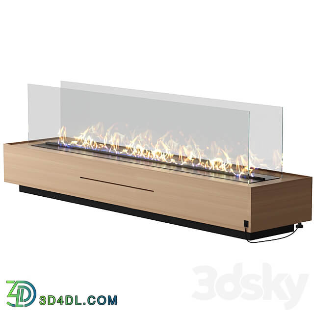 Independent wooden fireplace