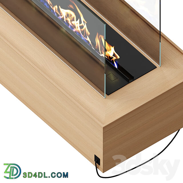 Independent wooden fireplace