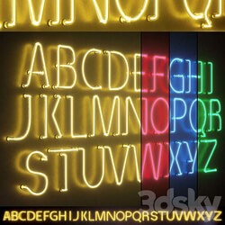 Light modules. Set 25. Neon Alphabet 