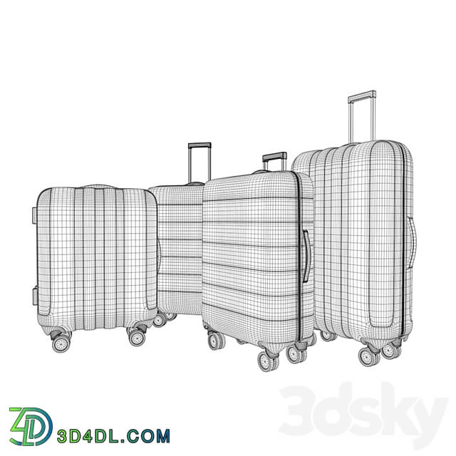 Luggage Set Miscellaneous 3D Models