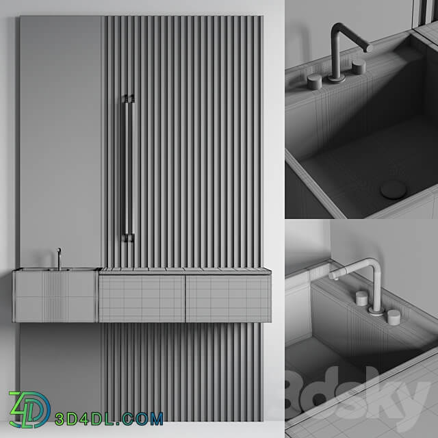 Bathroom console No. 4 3D Models