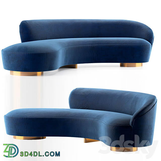 Freeform curved sofa