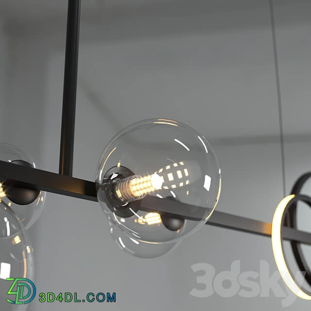 Pendant light Artpad Modern European Glass Bubble Dining room Pendant Lights Black gold