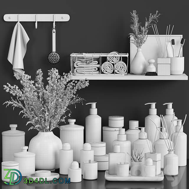 Bathroom accessories 34 vray