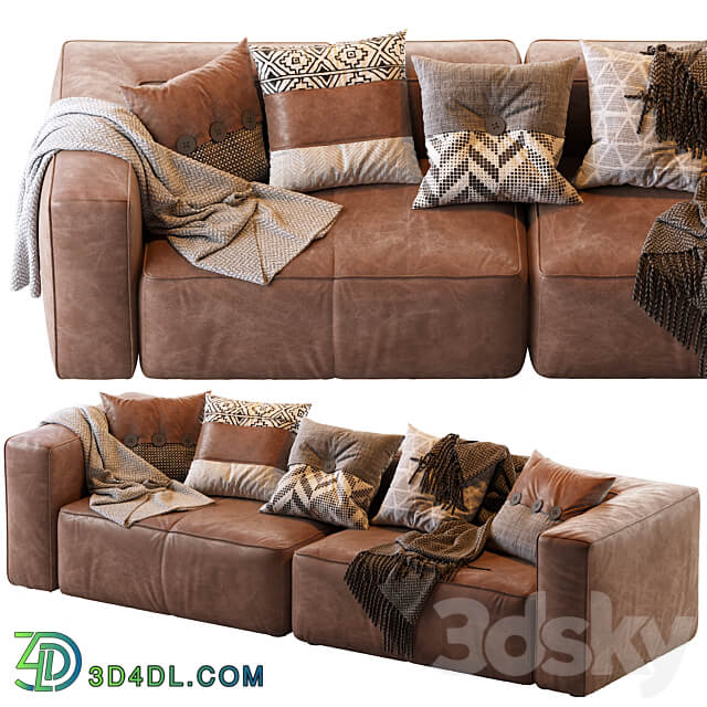 Мello Taos Brown Right Arm Corner Sectional