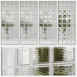 Other decorative objects Glass block partition 4 