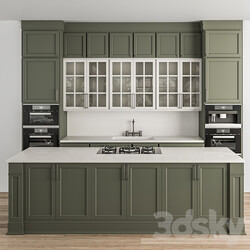 Kitchen Kitchen Neo Classic Green and White Set 36 