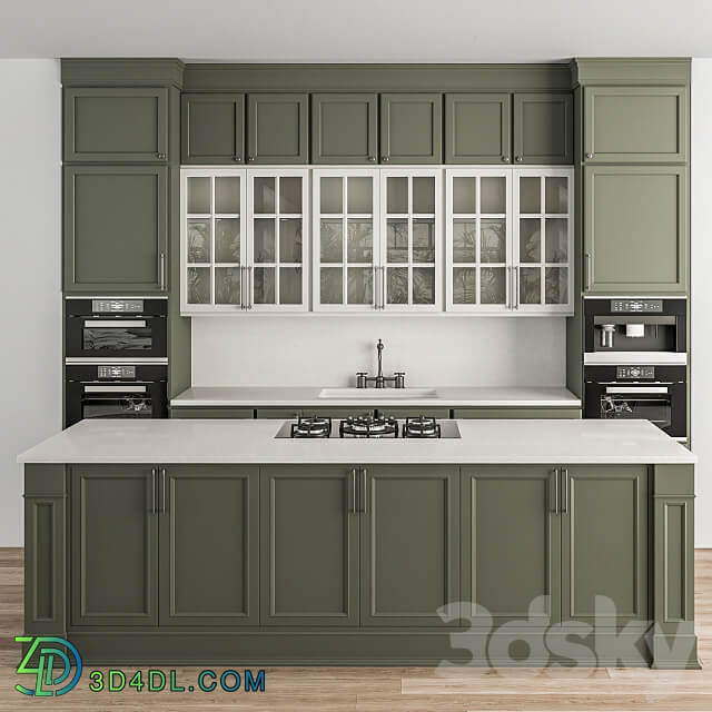 Kitchen Kitchen Neo Classic Green and White Set 36