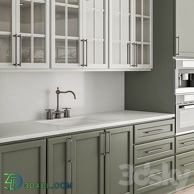 Kitchen Kitchen Neo Classic Green and White Set 36