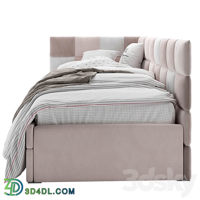 Corner Bed With Panels 3D Models