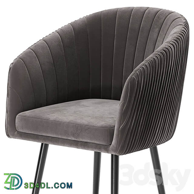 Table Chair LM 7305 Dining Chair and Curve Table
