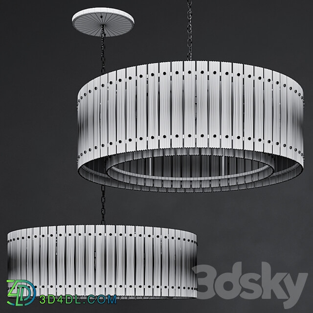 Pendant light Restoration Hardware SAN MARCO 1 TIER ROUND CHANDELIER 48 Nickel