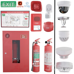 Security and fire alarms Fire extinguishers and sensors 