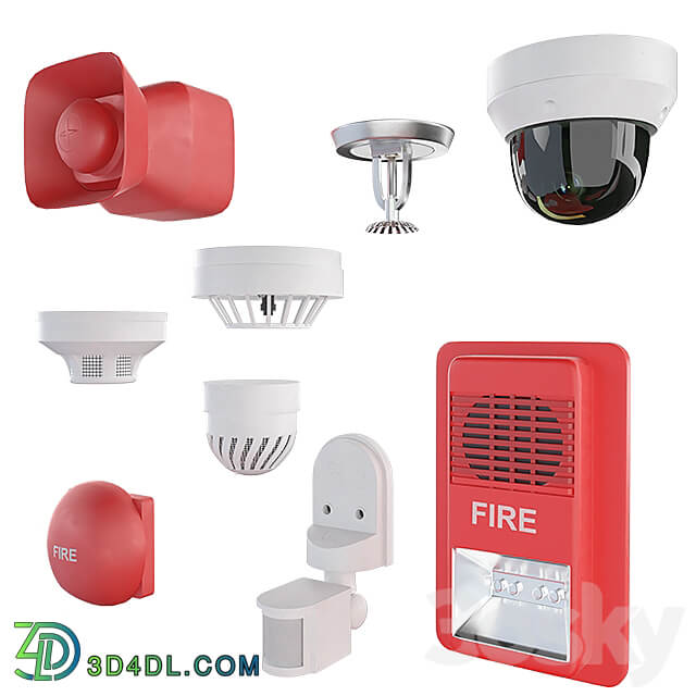Security and fire alarms Fire extinguishers and sensors