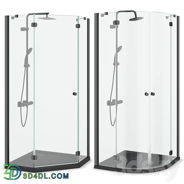 Shower enclosures Radaway Torrenta black