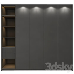 Wardrobe Display cabinets Hallway Brown 