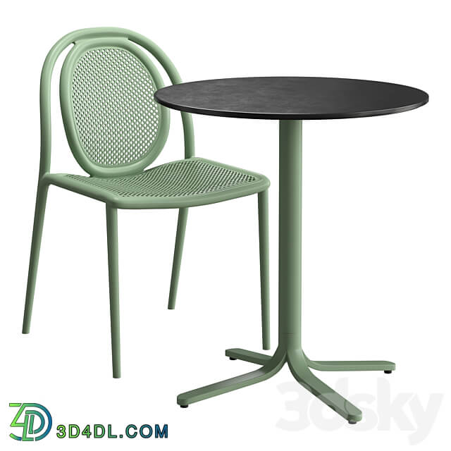 Table Chair Pedrali fluxo remind