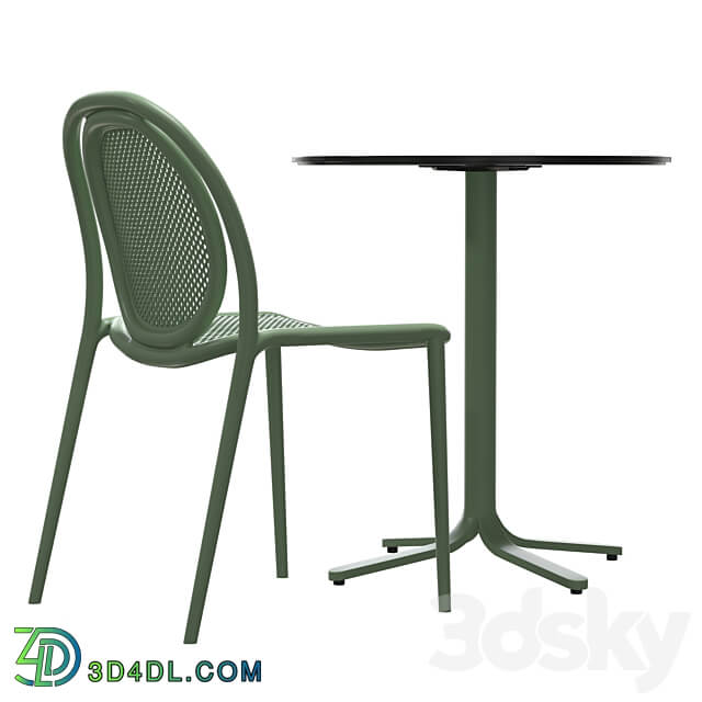 Table Chair Pedrali fluxo remind