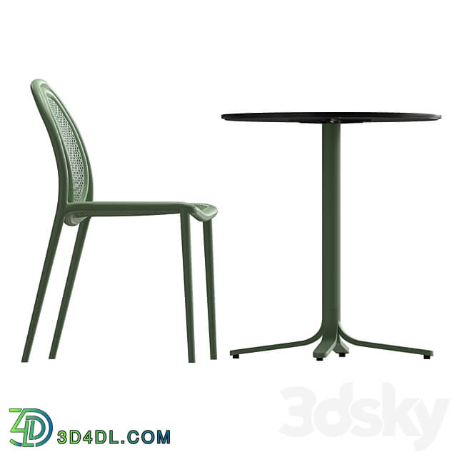 Table Chair Pedrali fluxo remind