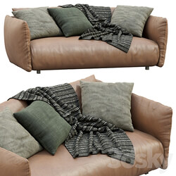 Meridiani Leather Sofa SCOTT 