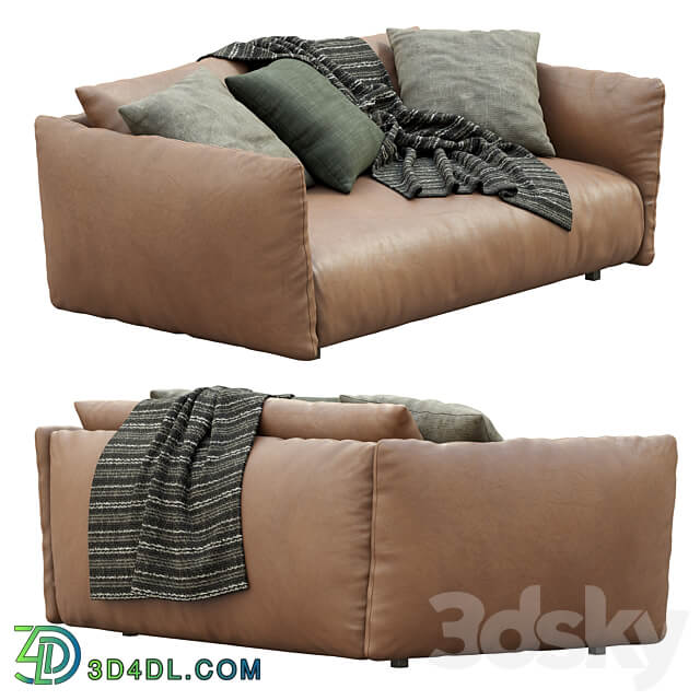 Meridiani Leather Sofa SCOTT