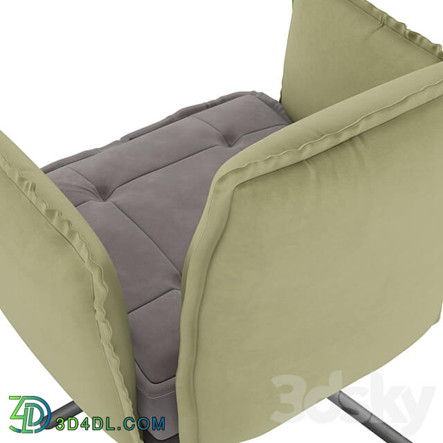 Homary Modern Upholstered Velvet Accent Chair Soft Chair in Carbon Steel Legs