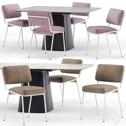 Table Chair Sixty chair and Hey Gio extending table connubia calligaris 