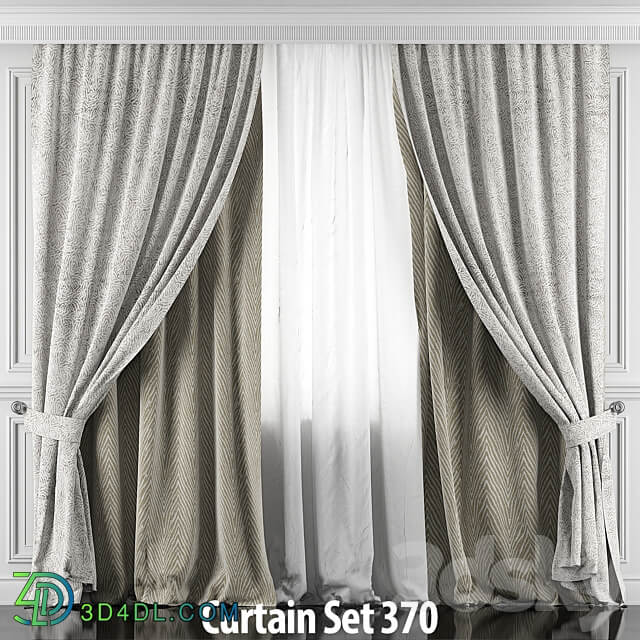 Curtains with window and moldings 366 371