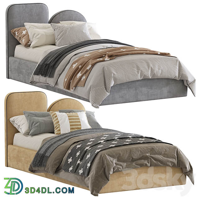 Bed with a soft headboard 9