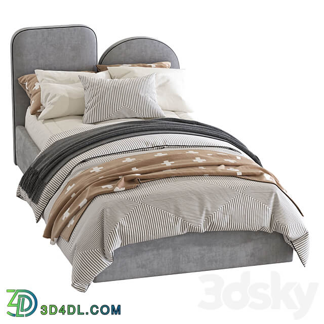 Bed with a soft headboard 9