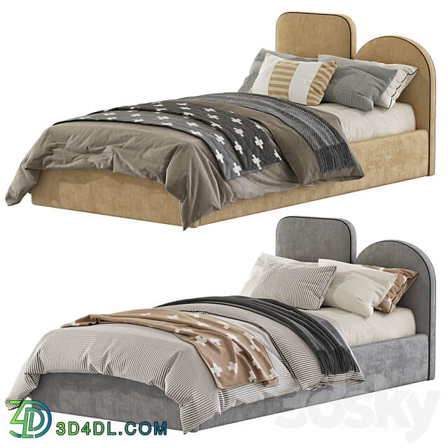 Bed with a soft headboard 9