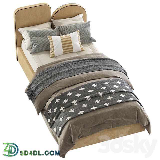 Bed with a soft headboard 9