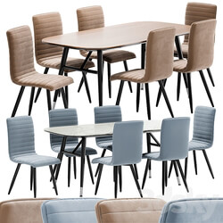 Table Chair Mako dining chair and Catania table 